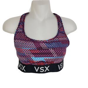 VSX Sport Victoria’s Secret Sports Bra Small Racer Back Multicolor Geometric